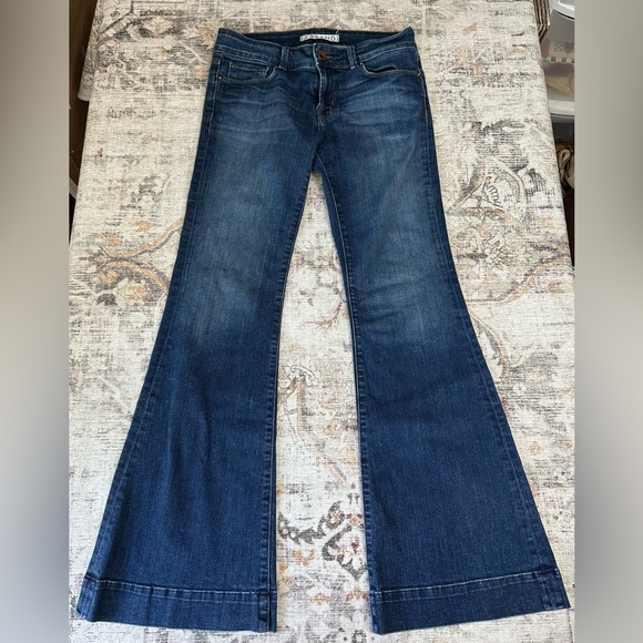 J Brand Blue Flare Wide Leg Jeans - Picture 1 of 4